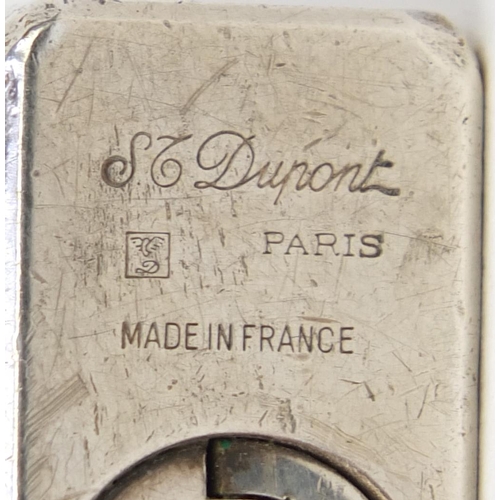 121 - Boxed silver plated Dupont lighter, 5cm x 3.5cm