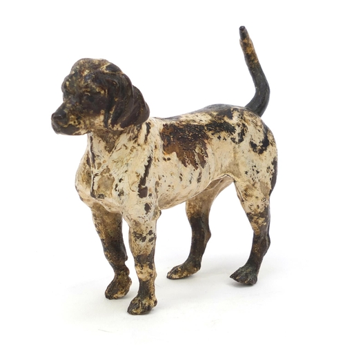 12 - Cold painted bronze model of a dog, 7cm high