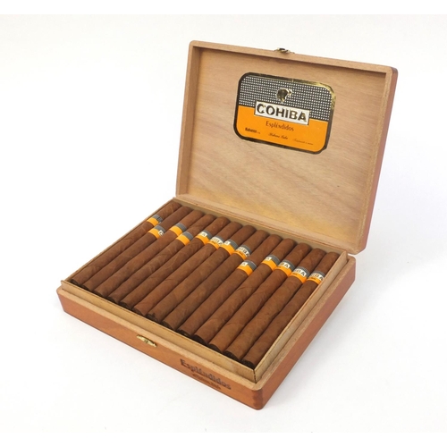 126 - Cased set of Cohiba Esplendidos Habana Cuban cigars, each cigar 17cm long