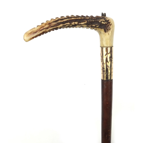 88 - Victorian 9ct gold mounted riding crop presented to the Earl of Connel by the tenantry and employers... 