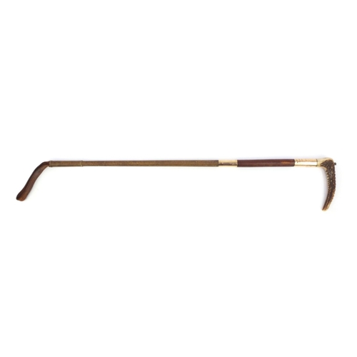 88 - Victorian 9ct gold mounted riding crop presented to the Earl of Connel by the tenantry and employers... 