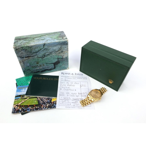 1174 - 18ct gold Rolex Oyster Perpetual Day-Date chronometer gentleman's wristwatch - automatic, numbered 1... 