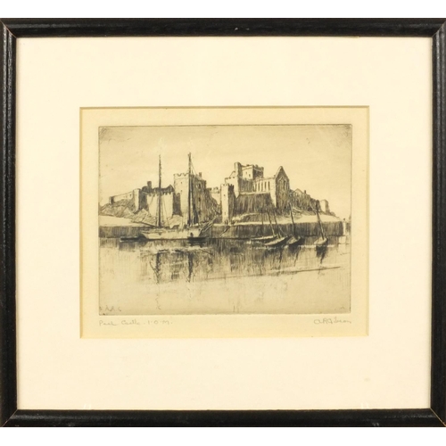 1302 - Group of eight Arthur Gibson etchings and woodblock prints - Sweetheart Abbie, Harbour at Douglas Is... 