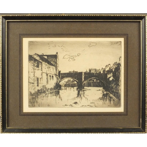 1302 - Group of eight Arthur Gibson etchings and woodblock prints - Sweetheart Abbie, Harbour at Douglas Is... 