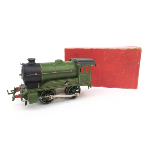 535 - Boxed Hornby 0 gauge 101 clockwork locomotive, 19cm long