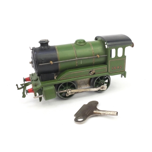 535 - Boxed Hornby 0 gauge 101 clockwork locomotive, 19cm long