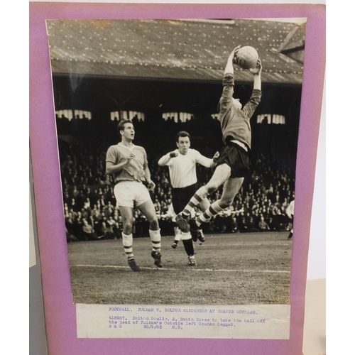 204 - Collection of unpublished black and white press photographs of football teams and matches including ... 