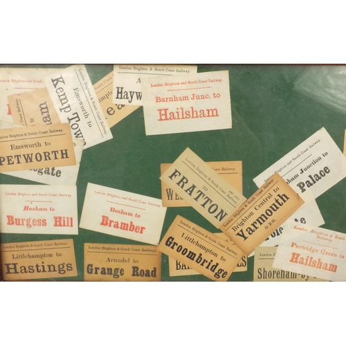 191 - Collection of railway interest items including folder containing tickets from Southern Railway inclu... 