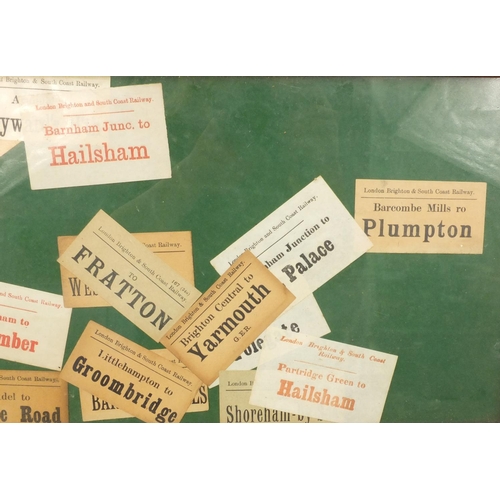 191 - Collection of railway interest items including folder containing tickets from Southern Railway inclu... 