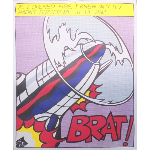 181 - Three Roy Leichtenstein pop art prints published by The Stedelijk Museum, Amsterdam, each 64cm x 53c... 