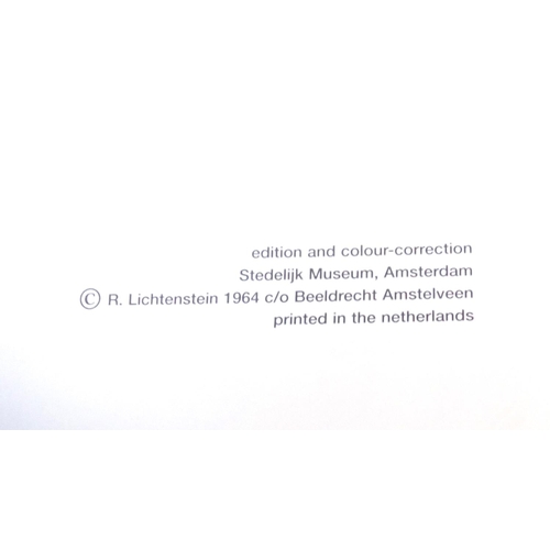 181 - Three Roy Leichtenstein pop art prints published by The Stedelijk Museum, Amsterdam, each 64cm x 53c... 