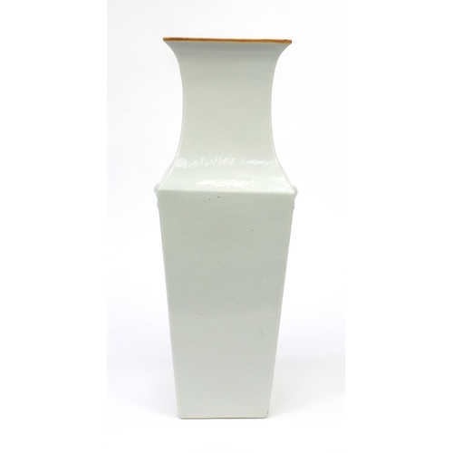 559 - Oriental Chinese porcelain celadon glazed stoneware vase with animalia handles, 58cm high