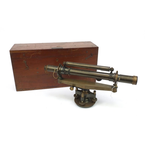47 - L. Beckmann surveyors level, with original fitted wooden box, 20cm high