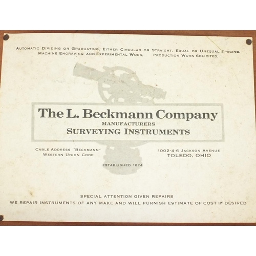 47 - L. Beckmann surveyors level, with original fitted wooden box, 20cm high
