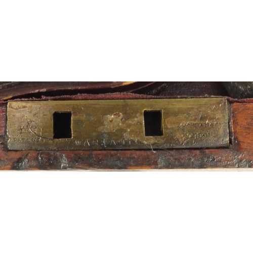 141 - S. Mordan & Co mahogany box containing objects including two pipes, two silver propelling pencils in... 