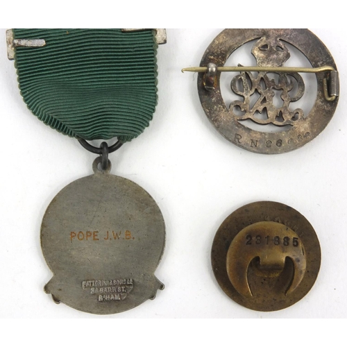 404 - Military interest sailor's ditty box relating to Burt Pope Stocker R.N. and his son, including a Wor... 