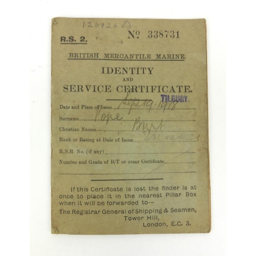 404 - Military interest sailor's ditty box relating to Burt Pope Stocker R.N. and his son, including a Wor... 