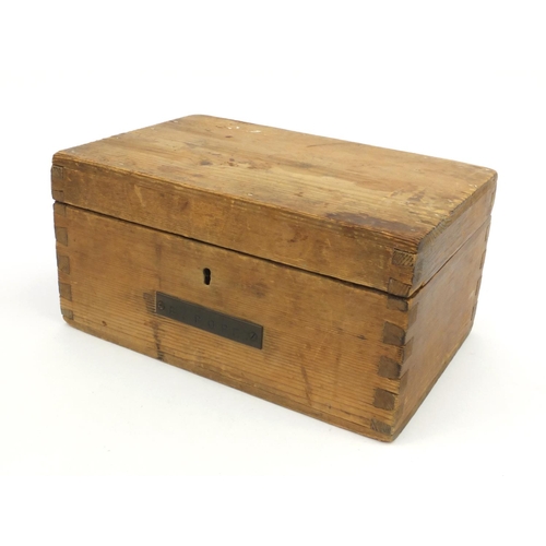 404 - Military interest sailor's ditty box relating to Burt Pope Stocker R.N. and his son, including a Wor... 