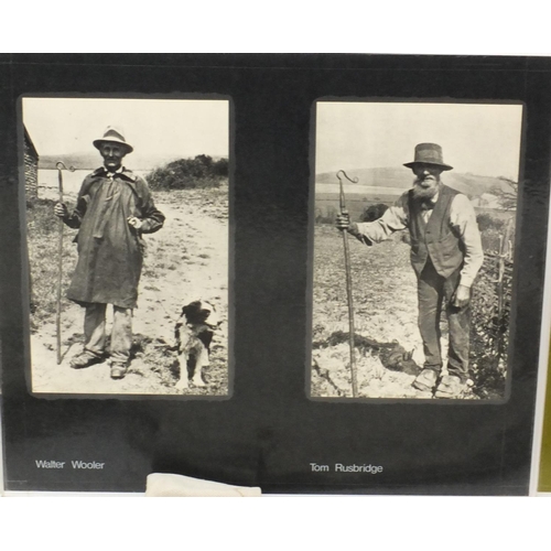 189 - Selection of The Sussex Shepherd items including shears, bell crook , smock, and pictures of shepher... 