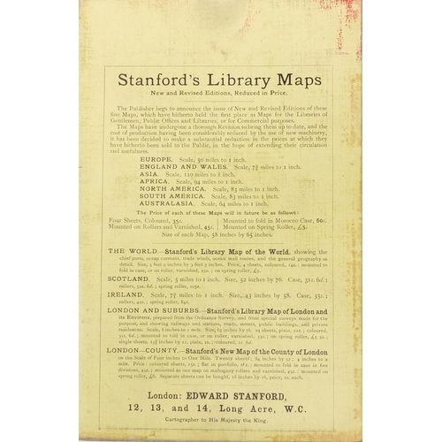 191A - Railway interest Stanfords Railway and Station map of England and Wales, housed in a cardboard box