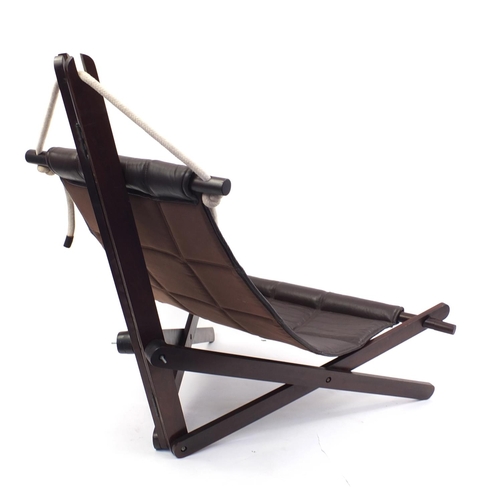 2033 - Sail cloth hammock chair retailed by Libertys, 107cm high