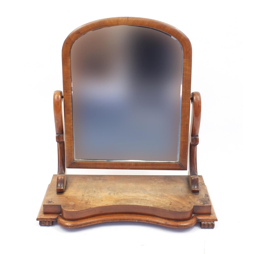 2029 - Victorian Mahogany swing mirror, 72cm high