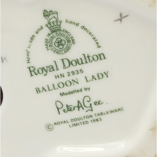 2060 - Four Royal Doulton figures - Balloon Lady HN2935, Off To School HN3768, Falstaff HN3236 and Sleepyhe... 