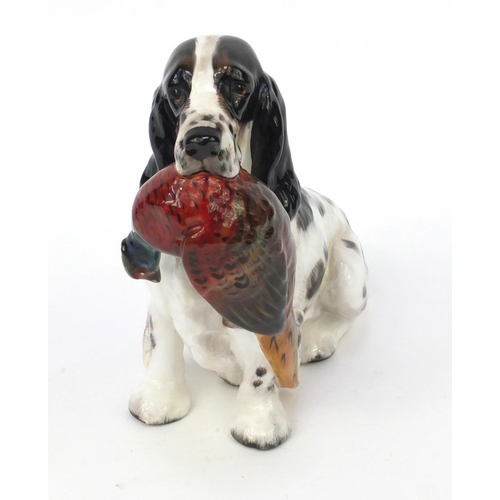 2058 - Hand painted Royal Doulton setter with pheasant HN1137, 16cm high