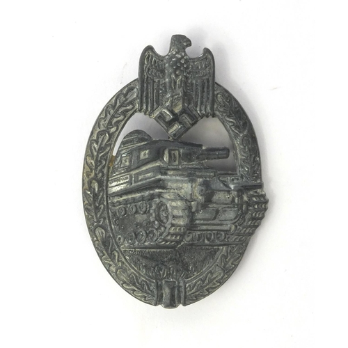 372 - German military interest panzer assault badge, (PROVENANCE: Was given to the vendor by his father ap... 