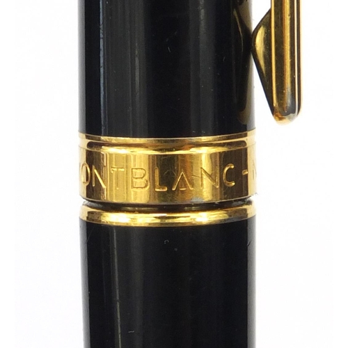 116 - Montblanc Noblesse oblige ballpoint pen and propelling pencil together with two Parker fountain pens... 