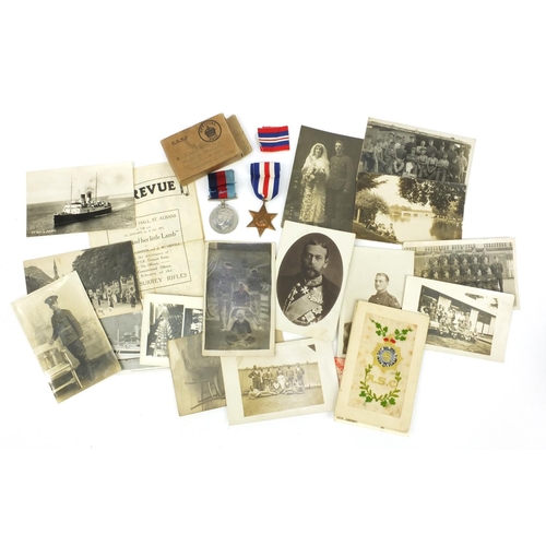 370 - British military interest World War II medals comprising the France and Germany star with original b... 