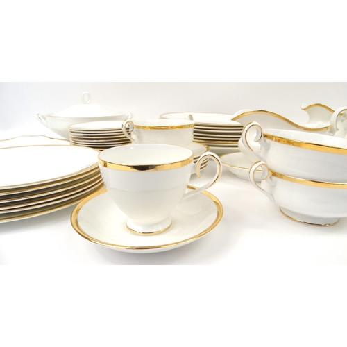 250 - Royal Albert white and gold dinner/tea service