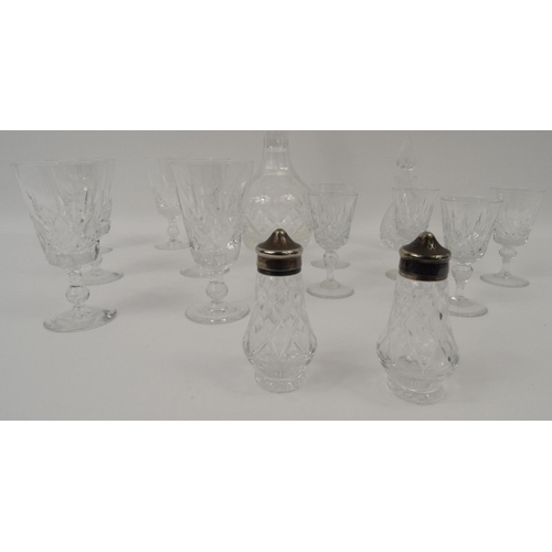 431 - Selection of cut glassware including Stuart and Webb examples