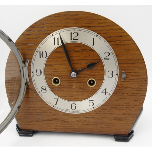 273 - Two Art Deco striking mantel clocks