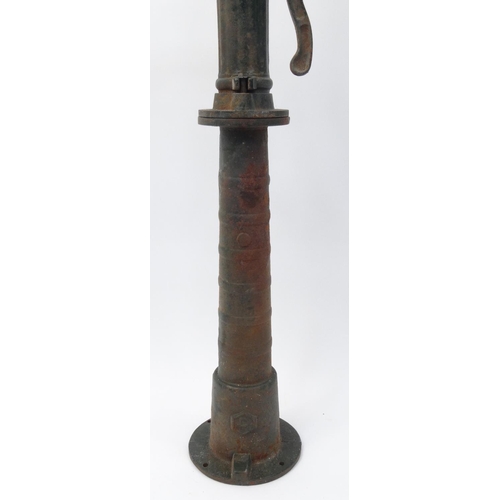 198 - Victorian style cast iron water pump, 137cm high