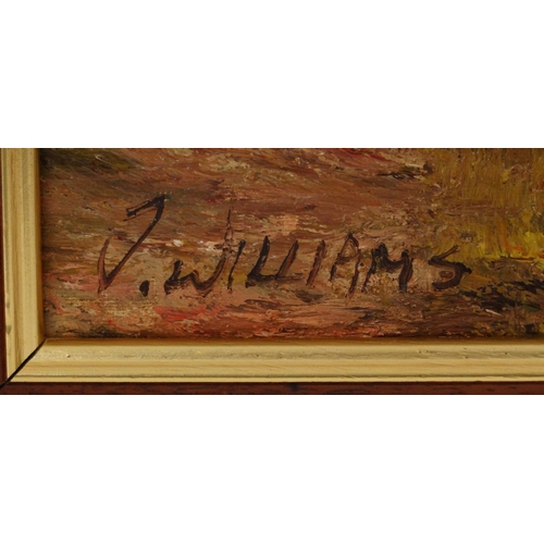 55 - Pair of Galti signed oil on canvas views of a stream through woodland, one with labels to the revers... 