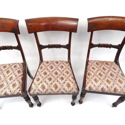 22 - Set of three early 19th Century mahogany dining chairs