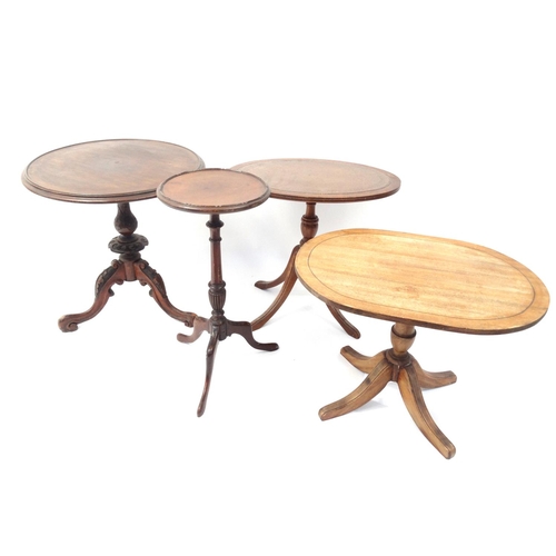 67 - Four antique and later wooden occasional tables