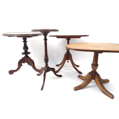 67 - Four antique and later wooden occasional tables