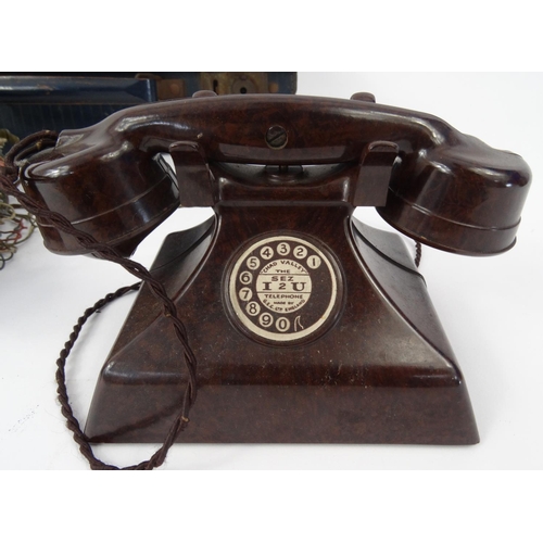 280 - Two Chad-Valley bakelite telephones