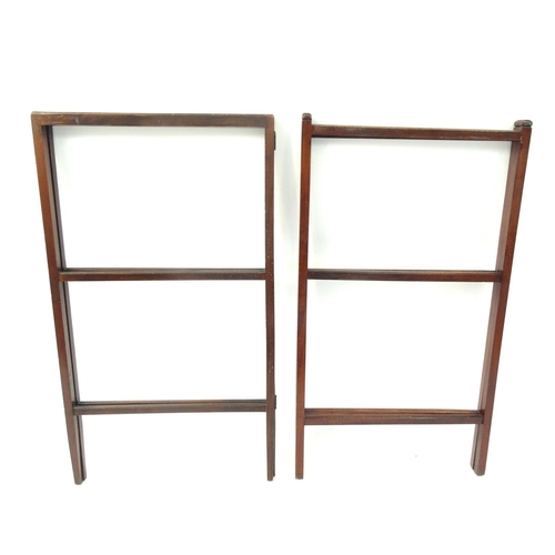 150 - Two Edwardian mahogany folding clothes horses