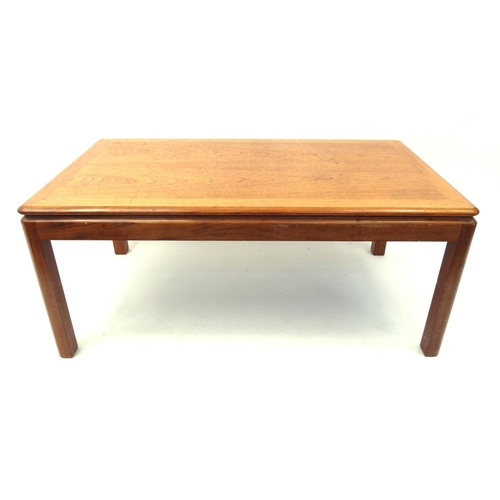 83 - Rectangular Teak coffee table, 46cm high x 106cm wide x 60cm deep