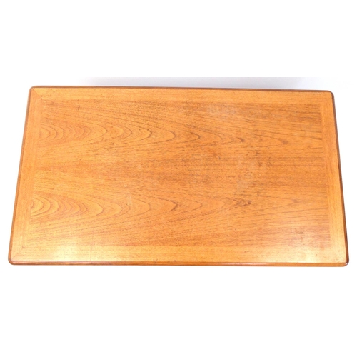 83 - Rectangular Teak coffee table, 46cm high x 106cm wide x 60cm deep