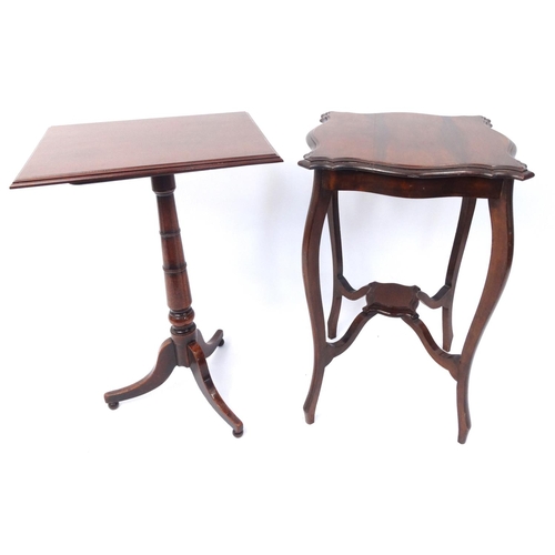 70 - Two mahogany occasional tables one with an under tier