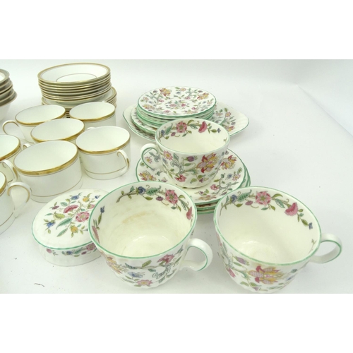 258 - Collection of Paragon, Coalport and Mintons dinner/tea wares