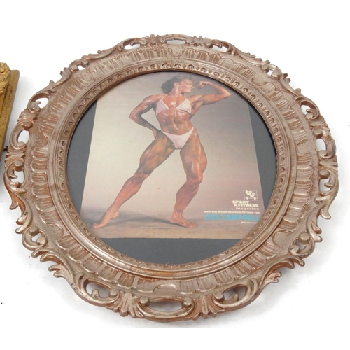 467 - Two ornate picture frames, the larger 66cm x 57cm