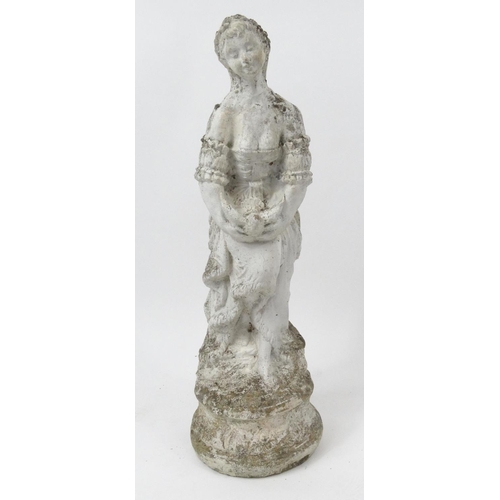 200 - Large stone ware figurine holding a dove, 80cm high