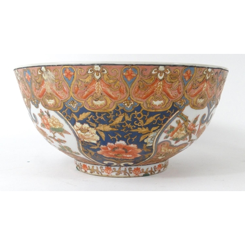 246 - Oriental porcelain imari pattern fruit bow, 30.5cm diameter