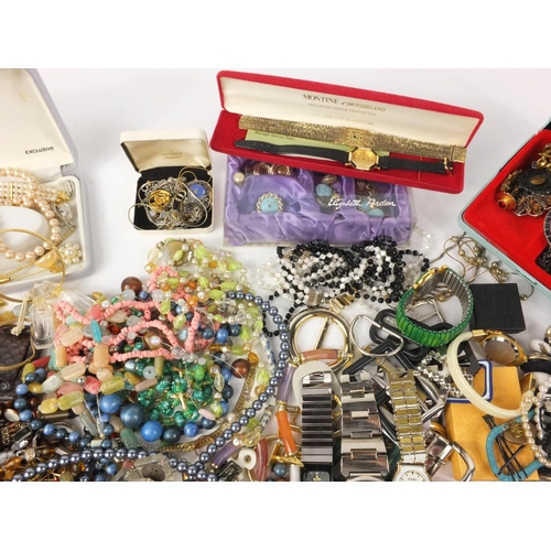 378 - Large collection of costume jewellery including necklaces, earrings, wristwatches etc.