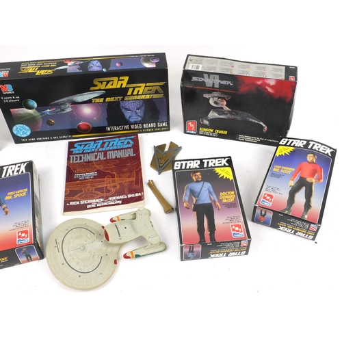 2624 - Collection of vintage and later Star Trek toys, including four Ertl figures, a boxed Ertl clingon cr... 